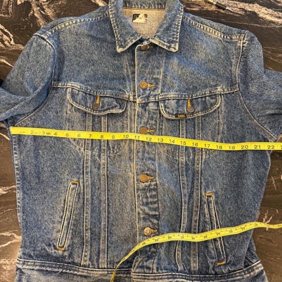 Vintage Lee Denim Jacket Mens Medium Blue Riders Trucker Workwear MiUSA USA 101J - Picture 11 of 15
